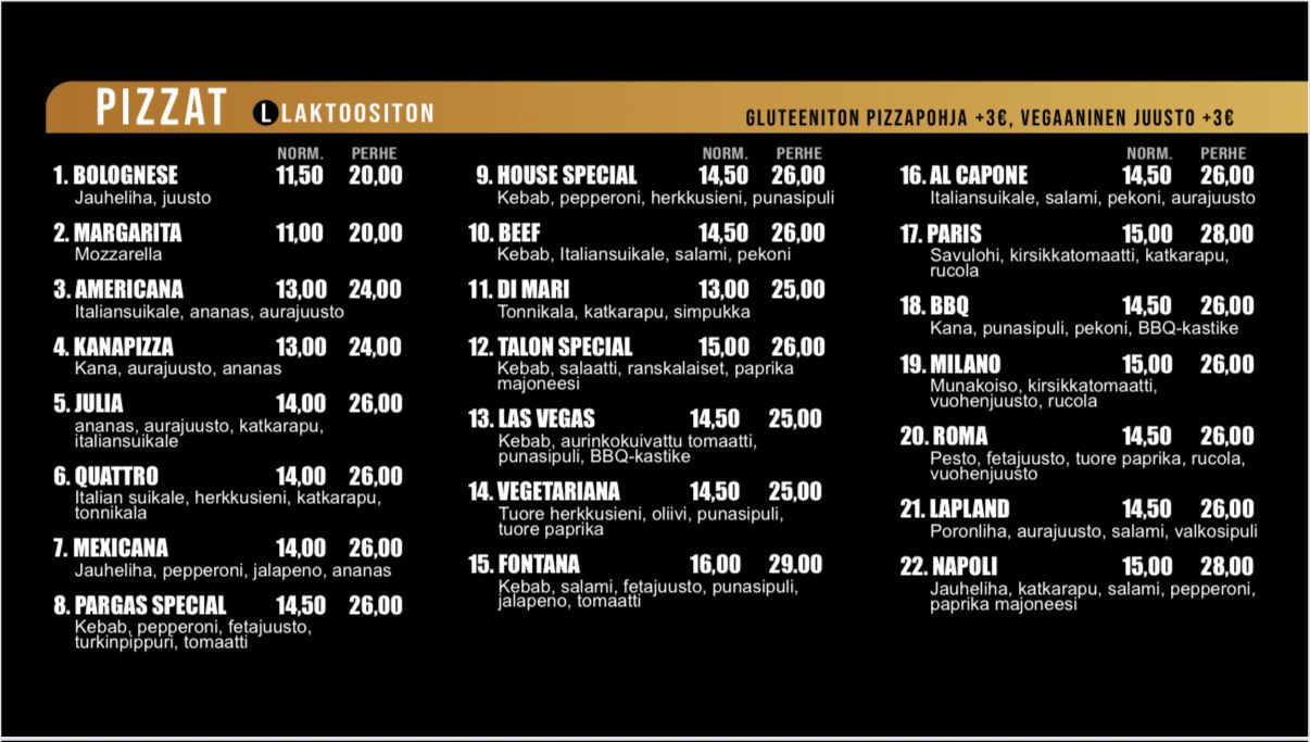 Menu 1
